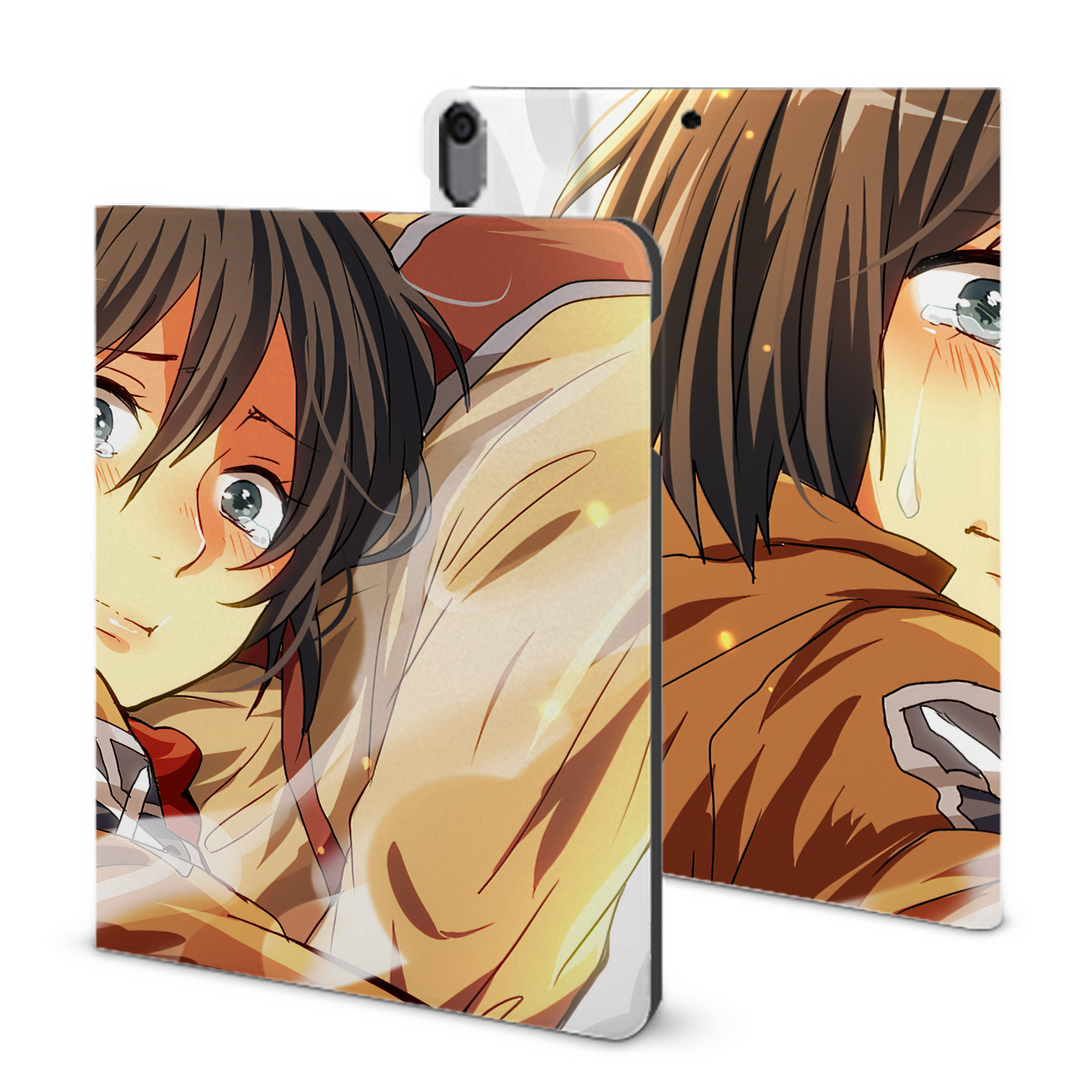 （画像用） 進撃の巨人 Attack on Titan IPad ケース ブック型 PUレザー TPU 耐衝撃 軽量 薄型 ペン収納なし 全面保護 IPad 各モデル対応